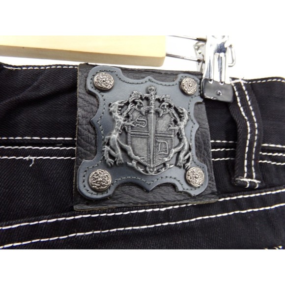 Women's Silver Dagger black distressed straight leg jeans Size 30X33 90's retro - Picture 4 of 12